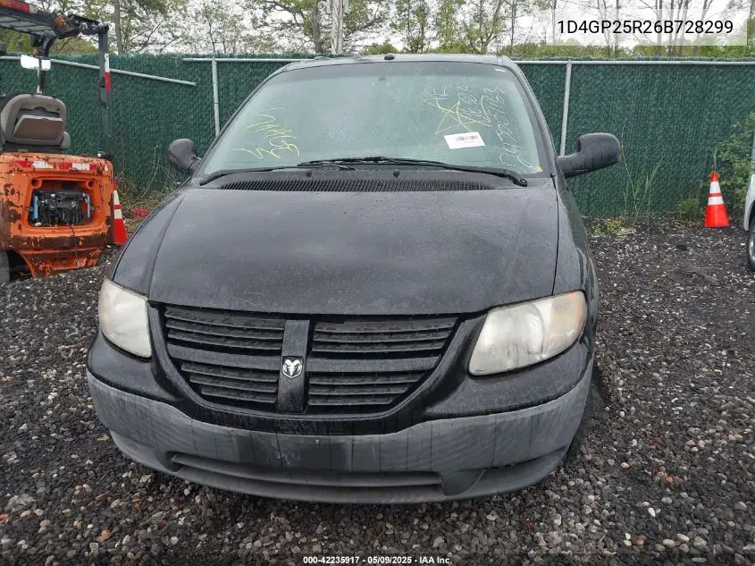 2006 Dodge Caravan Se VIN: 1D4GP25R26B728299 Lot: 42235917