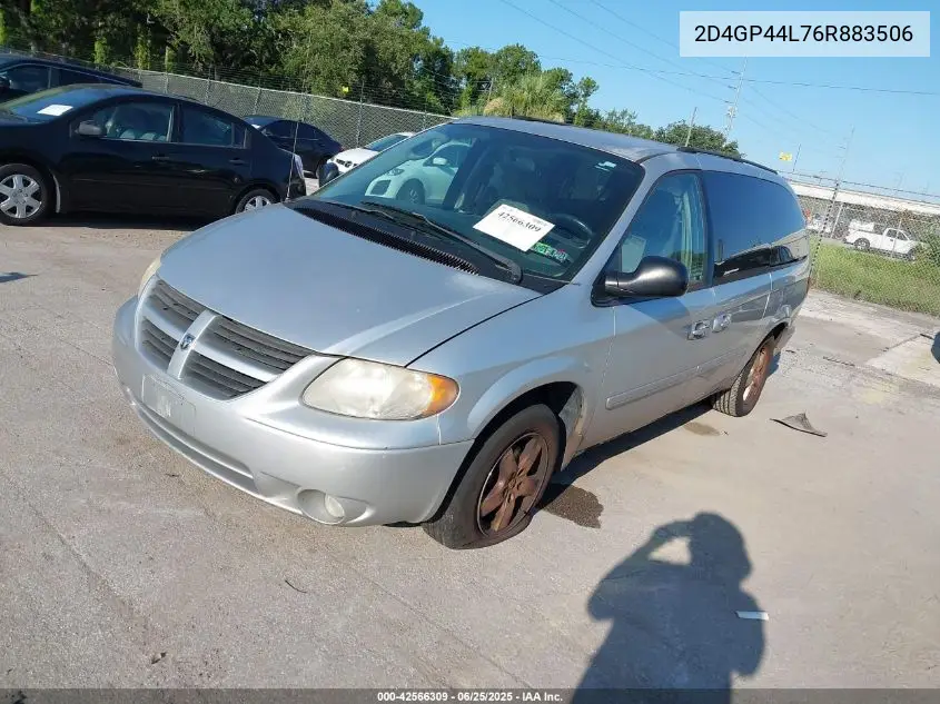 2006 Dodge Grand Caravan Sxt VIN: 2D4GP44L76R883506 Lot: 42566309