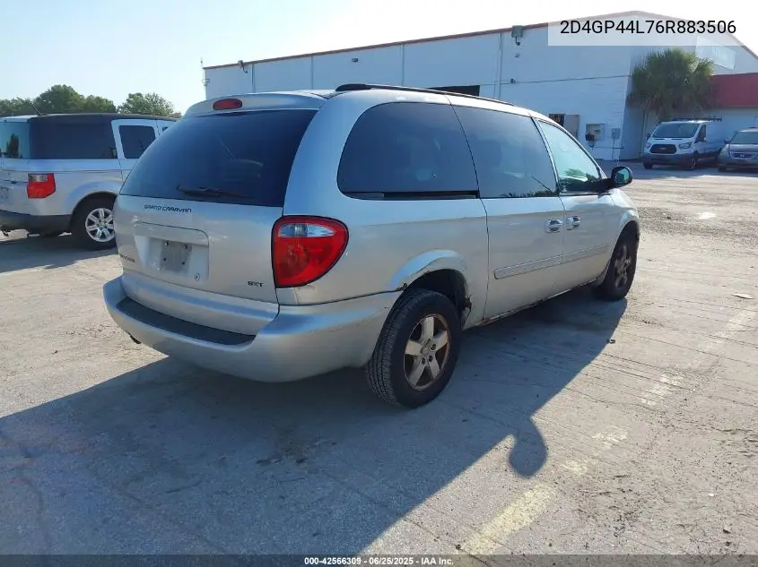 2006 Dodge Grand Caravan Sxt VIN: 2D4GP44L76R883506 Lot: 42566309
