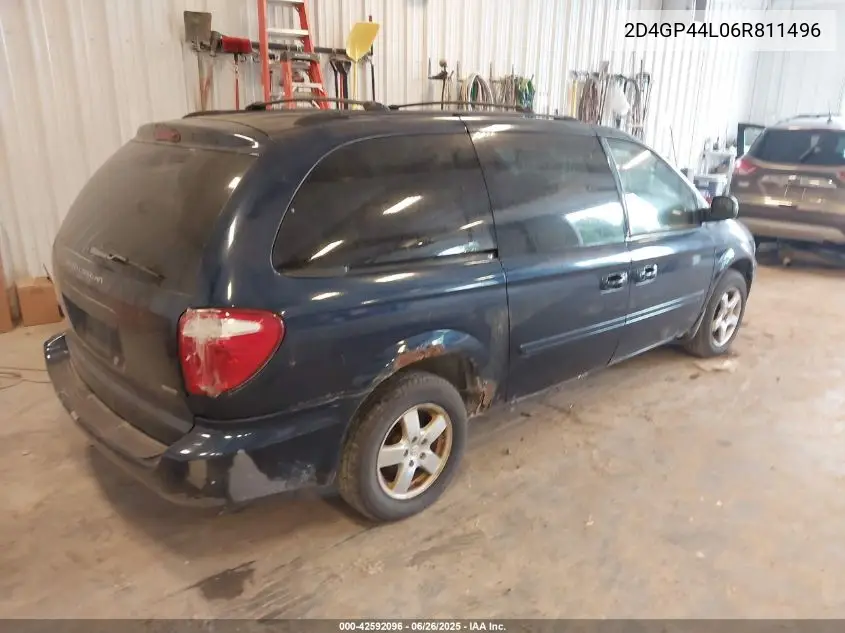 2006 Dodge Grand Caravan Sxt VIN: 2D4GP44L06R811496 Lot: 42592096