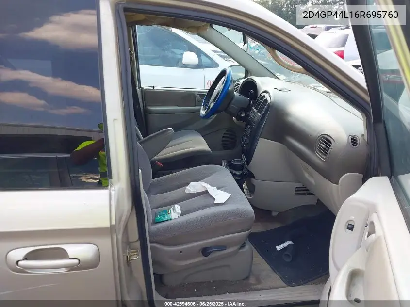 2006 Dodge Grand Caravan Sxt VIN: 2D4GP44L16R695760 Lot: 42594606