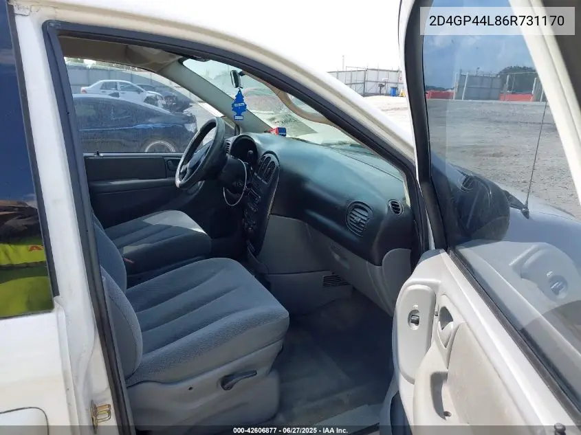 2006 Dodge Grand Caravan Sxt VIN: 2D4GP44L86R731170 Lot: 42606877