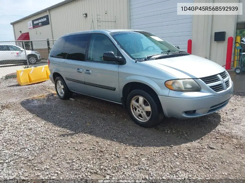 2006 Dodge Caravan Sxt VIN: 1D4GP45R56B592939 Lot: 42611878