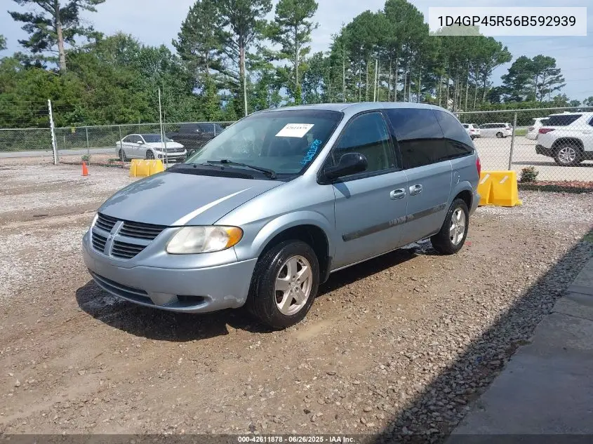2006 Dodge Caravan Sxt VIN: 1D4GP45R56B592939 Lot: 42611878