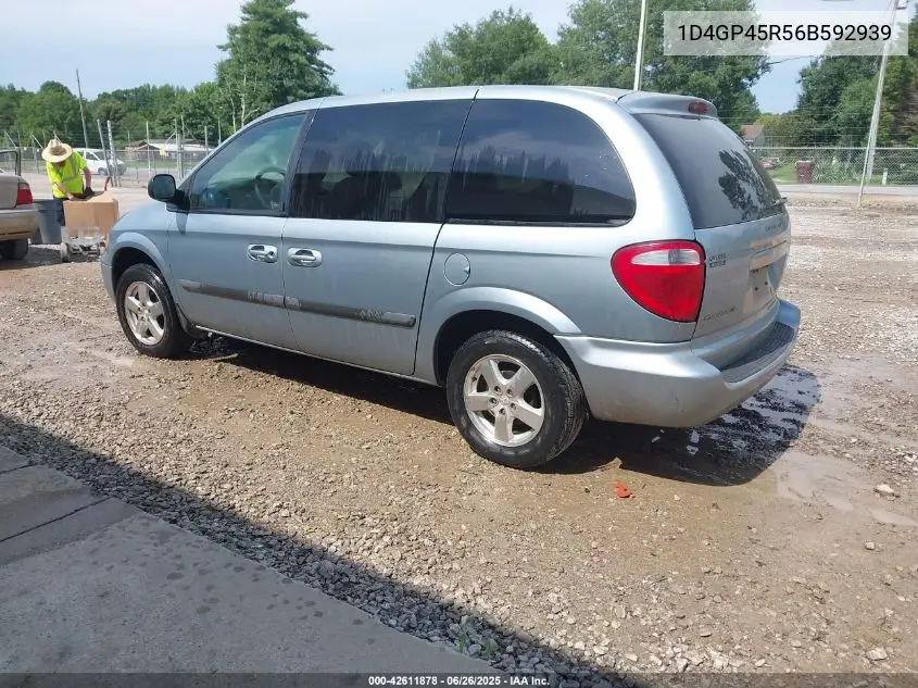 2006 Dodge Caravan Sxt VIN: 1D4GP45R56B592939 Lot: 42611878