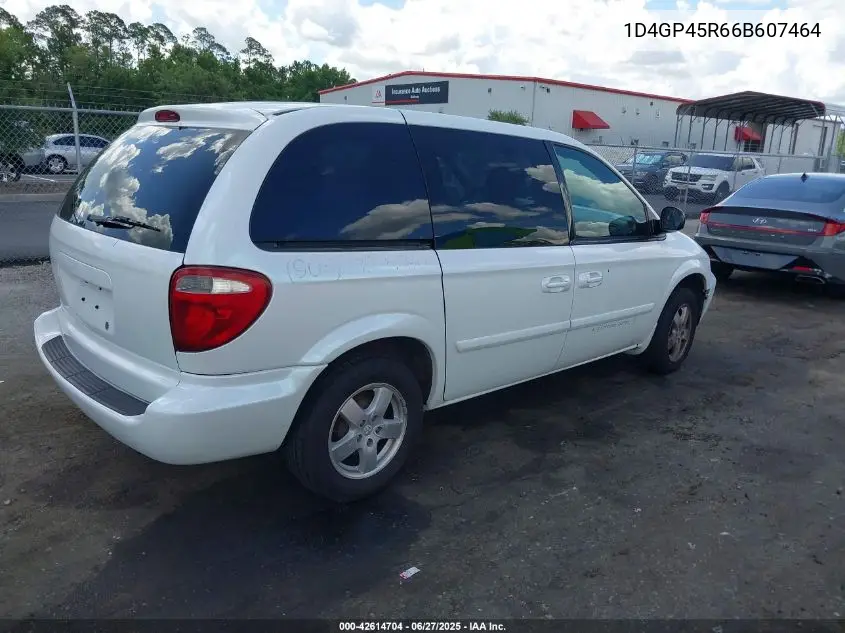 2006 Dodge Caravan Sxt VIN: 1D4GP45R66B607464 Lot: 42614704