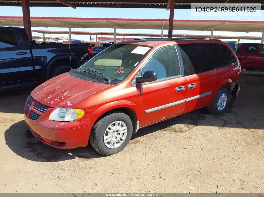 2006 Dodge Grand Caravan Se VIN: 1D4GP24R96B641520 Lot: 42785025