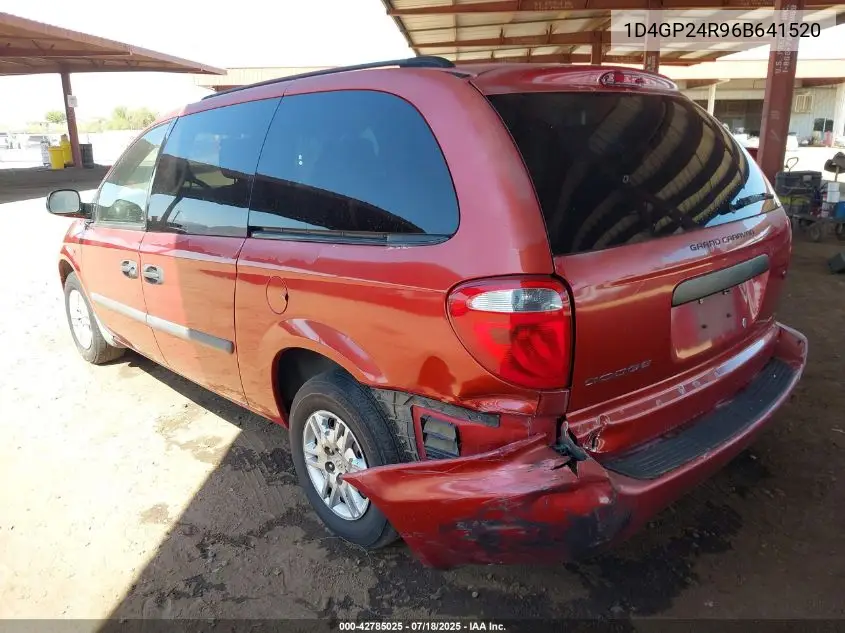 2006 Dodge Grand Caravan Se VIN: 1D4GP24R96B641520 Lot: 42785025
