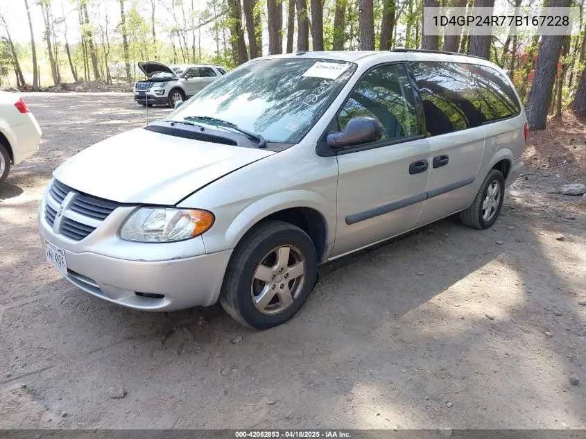 2007 Dodge Grand Caravan Se VIN: 1D4GP24R77B167228 Lot: 42062853