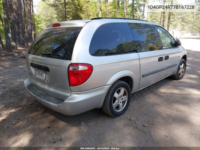2007 Dodge Grand Caravan Se VIN: 1D4GP24R77B167228 Lot: 42062853