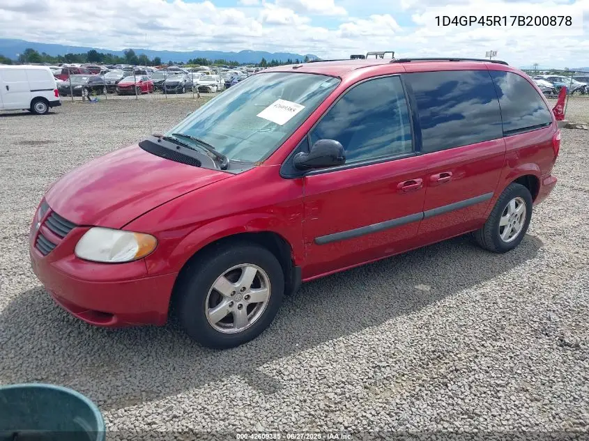 2007 Dodge Caravan Sxt VIN: 1D4GP45R17B200878 Lot: 42609385