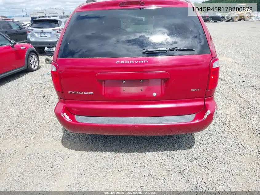 2007 Dodge Caravan Sxt VIN: 1D4GP45R17B200878 Lot: 42609385