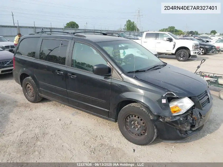 2010 Dodge Grand Caravan Se VIN: 2D4RN4DE7AR327401 Lot: 12337635