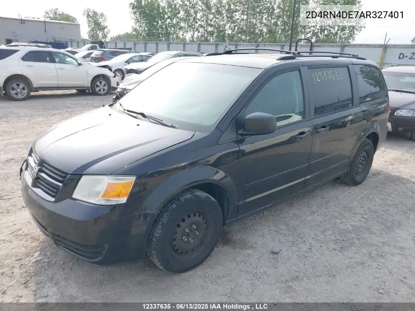 2010 Dodge Grand Caravan Se VIN: 2D4RN4DE7AR327401 Lot: 12337635