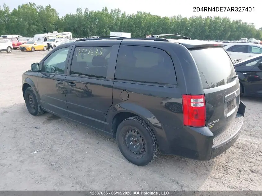 2010 Dodge Grand Caravan Se VIN: 2D4RN4DE7AR327401 Lot: 12337635