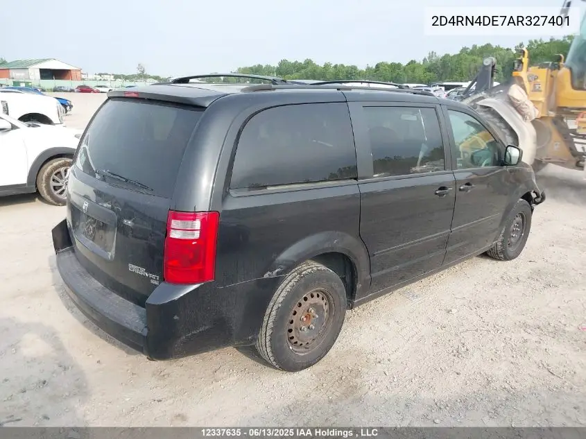 2010 Dodge Grand Caravan Se VIN: 2D4RN4DE7AR327401 Lot: 12337635