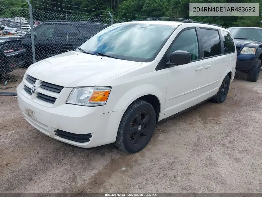 2010 Dodge Grand Caravan Se VIN: 2D4RN4DE1AR483692 Lot: 42576803