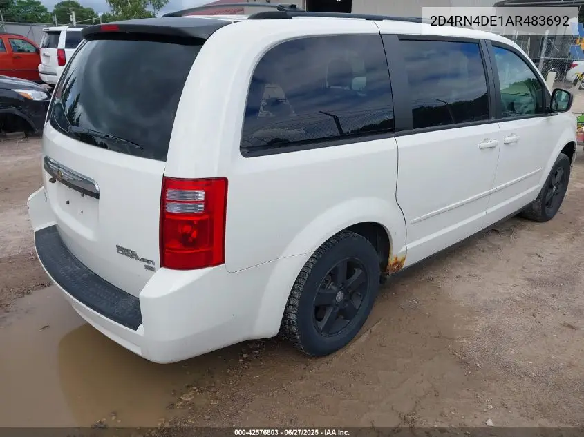 2010 Dodge Grand Caravan Se VIN: 2D4RN4DE1AR483692 Lot: 42576803