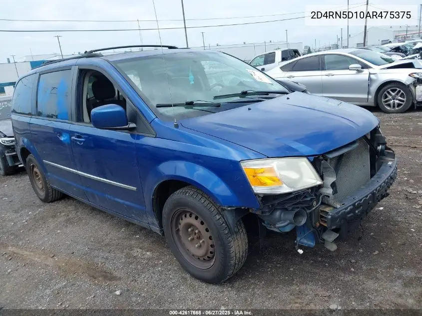 2010 Dodge Grand Caravan Sxt VIN: 2D4RN5D10AR475375 Lot: 42617668