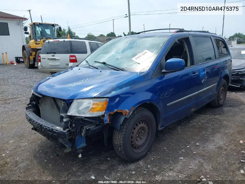 2010 Dodge Grand Caravan Sxt VIN: 2D4RN5D10AR475375 Lot: 42617668