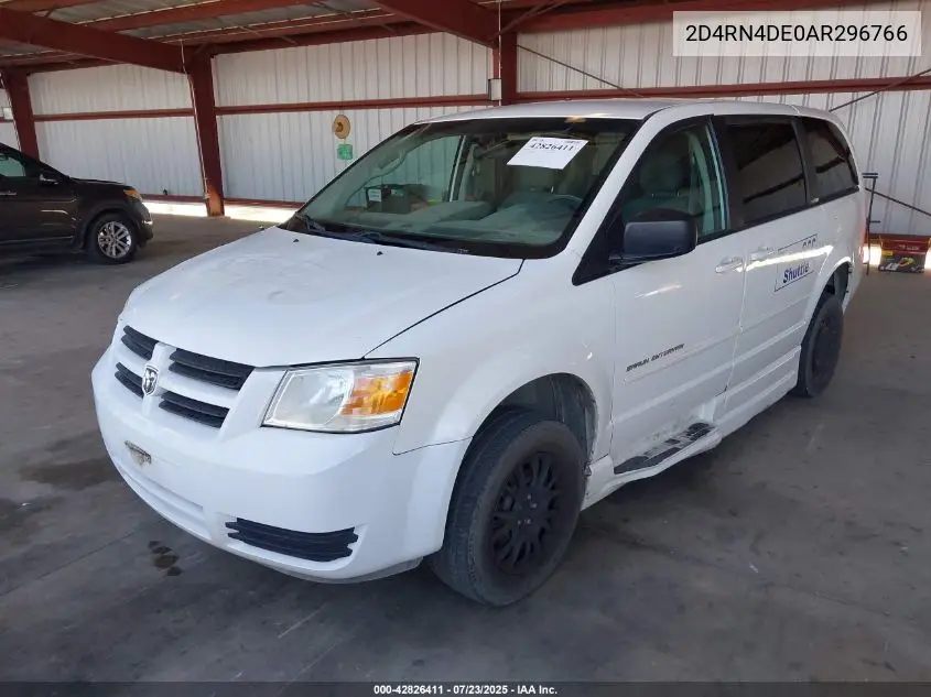 2010 Dodge Grand Caravan Se VIN: 2D4RN4DE0AR296766 Lot: 42826411