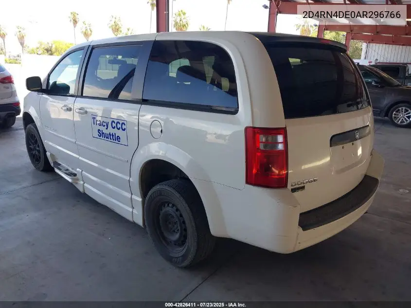 2010 Dodge Grand Caravan Se VIN: 2D4RN4DE0AR296766 Lot: 42826411