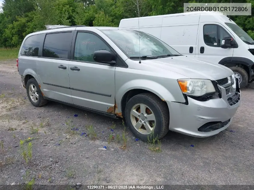 2012 Dodge Grand Caravan VIN: 2C4RDGBG1CR172806 Lot: 12290371