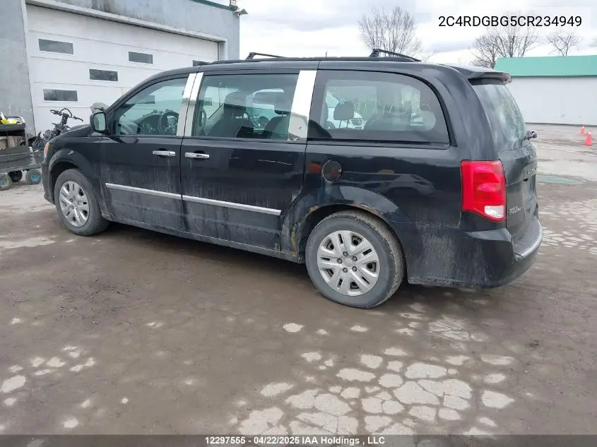2012 Dodge Grand Caravan VIN: 2C4RDGBG5CR234949 Lot: 12297555