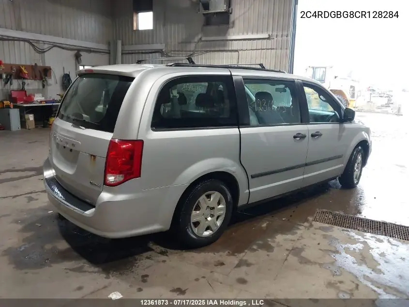 2012 Dodge Grand Caravan Se/Sxt VIN: 2C4RDGBG8CR128284 Lot: 12361873X