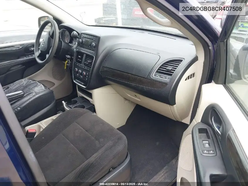 2012 Dodge Grand Caravan Se/Avp VIN: 2C4RDGBG8CR407508 Lot: 42235614