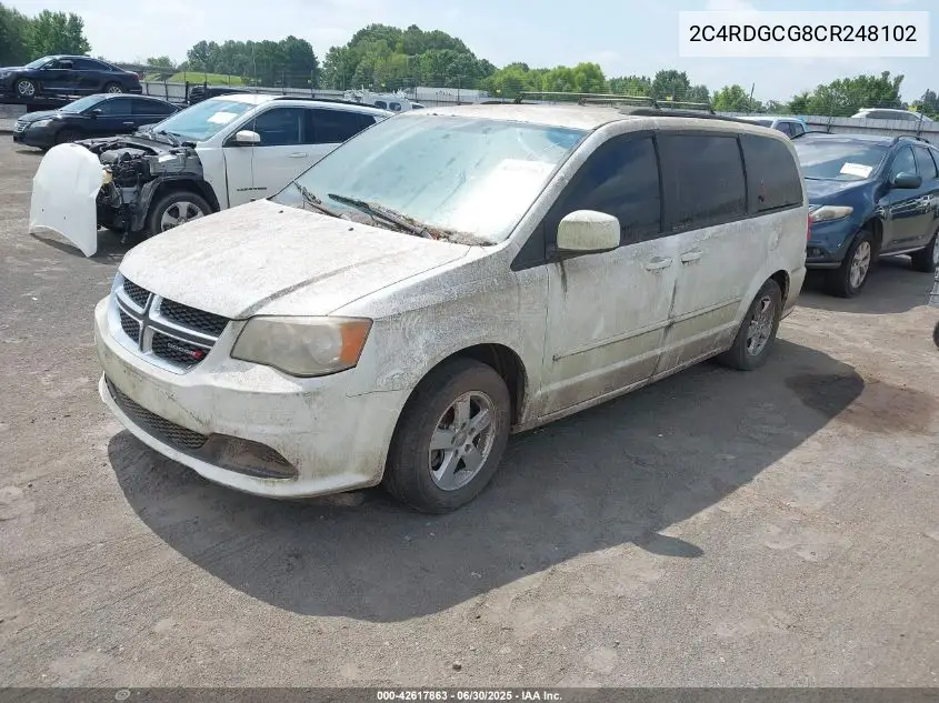 2012 Dodge Grand Caravan Sxt VIN: 2C4RDGCG8CR248102 Lot: 42617863