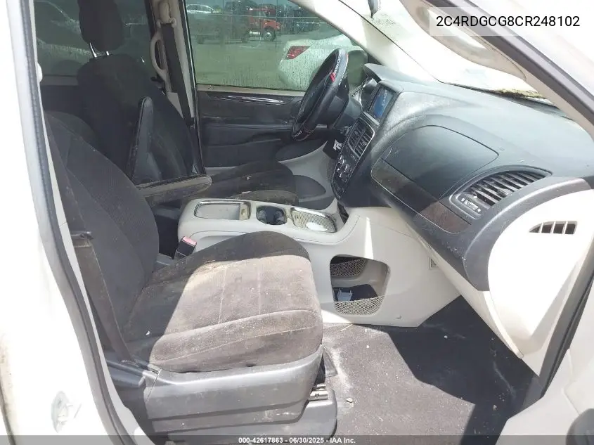 2012 Dodge Grand Caravan Sxt VIN: 2C4RDGCG8CR248102 Lot: 42617863