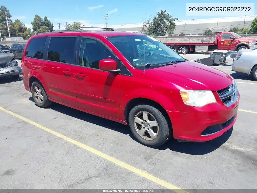 2012 Dodge Grand Caravan Sxt VIN: 2C4RDGCG9CR322272 Lot: 42797702