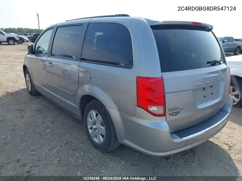 2013 Dodge Grand Caravan Se VIN: 2C4RDGBG8DR547124 Lot: 12336249