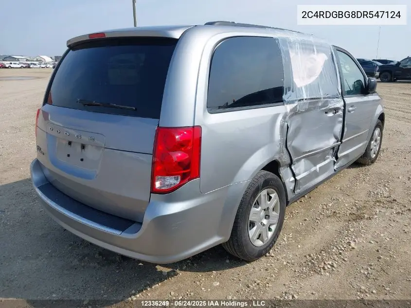 2013 Dodge Grand Caravan Se VIN: 2C4RDGBG8DR547124 Lot: 12336249