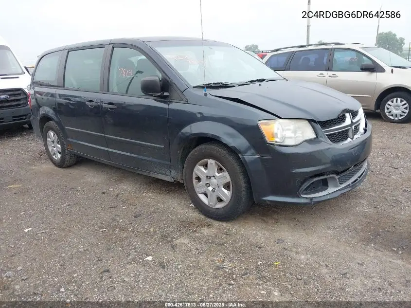 2013 Dodge Grand Caravan American Value Pkg VIN: 2C4RDGBG6DR642586 Lot: 42617813