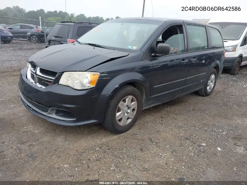 2013 Dodge Grand Caravan American Value Pkg VIN: 2C4RDGBG6DR642586 Lot: 42617813