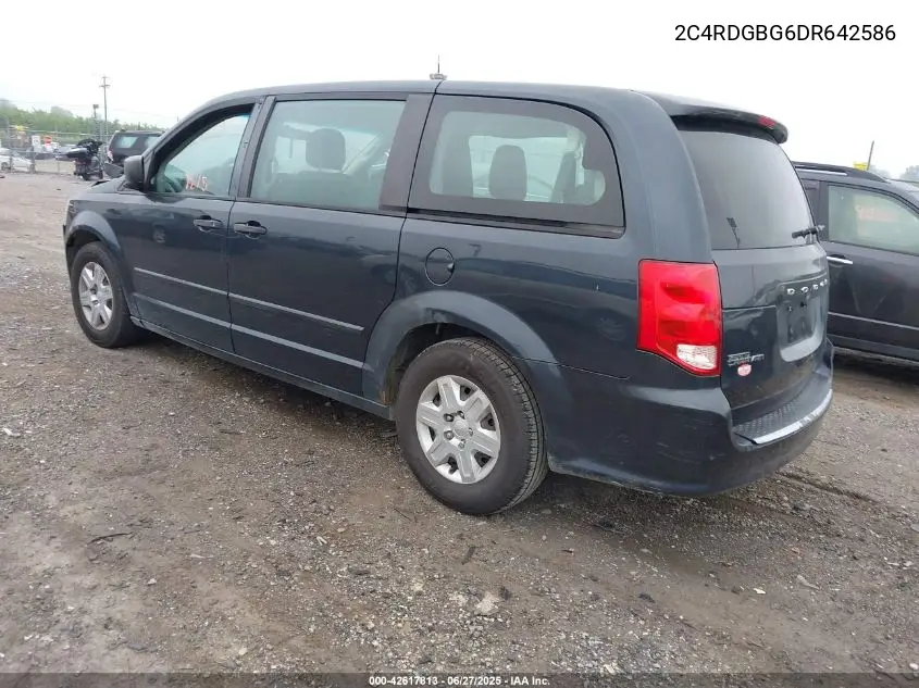 2013 Dodge Grand Caravan American Value Pkg VIN: 2C4RDGBG6DR642586 Lot: 42617813