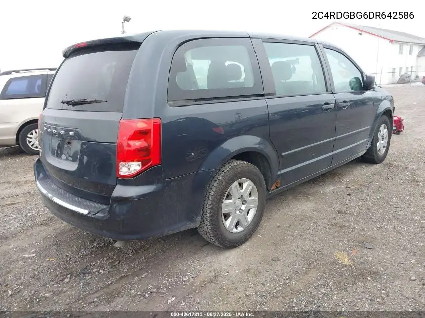 2013 Dodge Grand Caravan American Value Pkg VIN: 2C4RDGBG6DR642586 Lot: 42617813