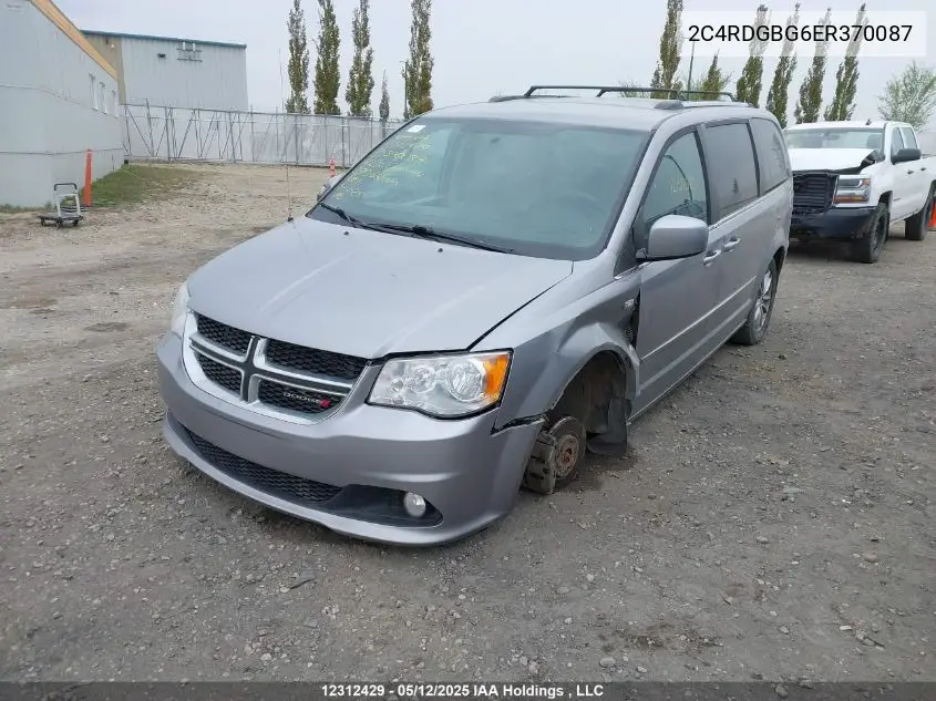 2014 Dodge Grand Caravan Se/Sxt VIN: 2C4RDGBG6ER370087 Lot: 12312429X