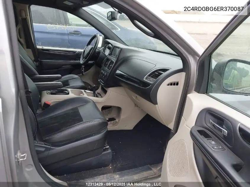2014 Dodge Grand Caravan Se/Sxt VIN: 2C4RDGBG6ER370087 Lot: 12312429X