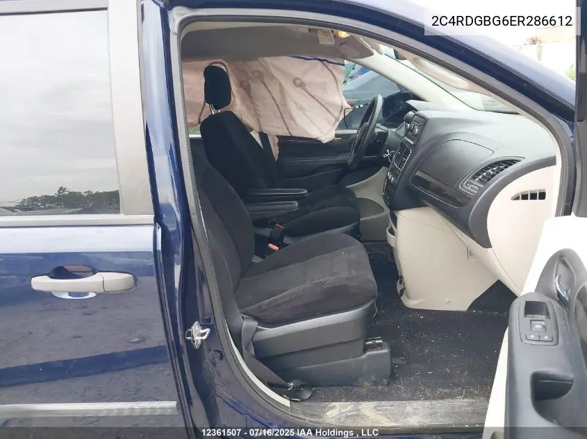 2014 Dodge Grand Caravan Se/Sxt VIN: 2C4RDGBG6ER286612 Lot: 12361507