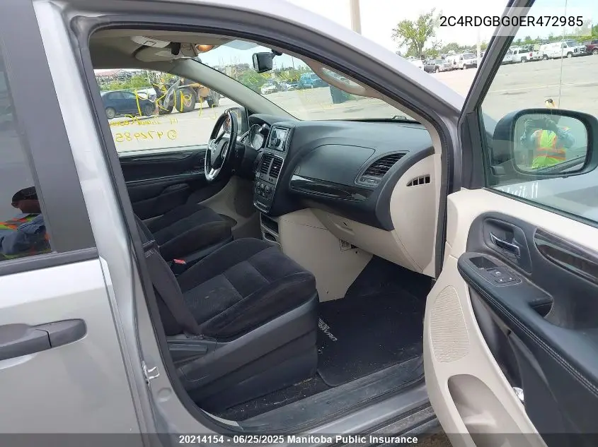 2014 Dodge Grand Caravan Se VIN: 2C4RDGBG0ER472985 Lot: 20214154