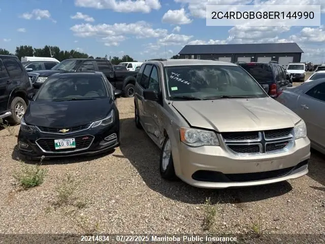 2014 Dodge Grand Caravan Sxt VIN: 2C4RDGBG8ER144990 Lot: 20214834
