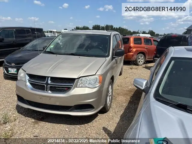 2014 Dodge Grand Caravan Sxt VIN: 2C4RDGBG8ER144990 Lot: 20214834