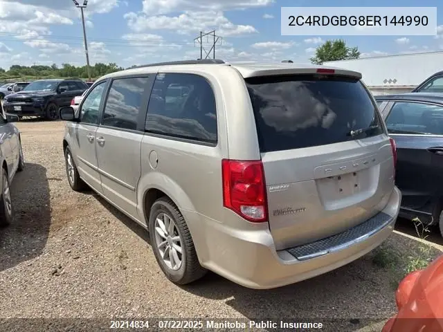 2014 Dodge Grand Caravan Sxt VIN: 2C4RDGBG8ER144990 Lot: 20214834