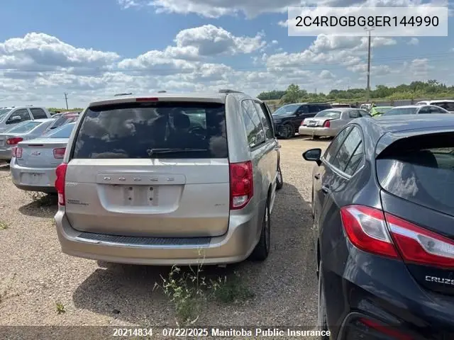 2014 Dodge Grand Caravan Sxt VIN: 2C4RDGBG8ER144990 Lot: 20214834