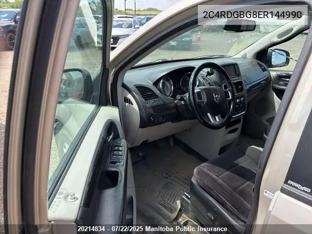 2014 Dodge Grand Caravan Sxt VIN: 2C4RDGBG8ER144990 Lot: 20214834