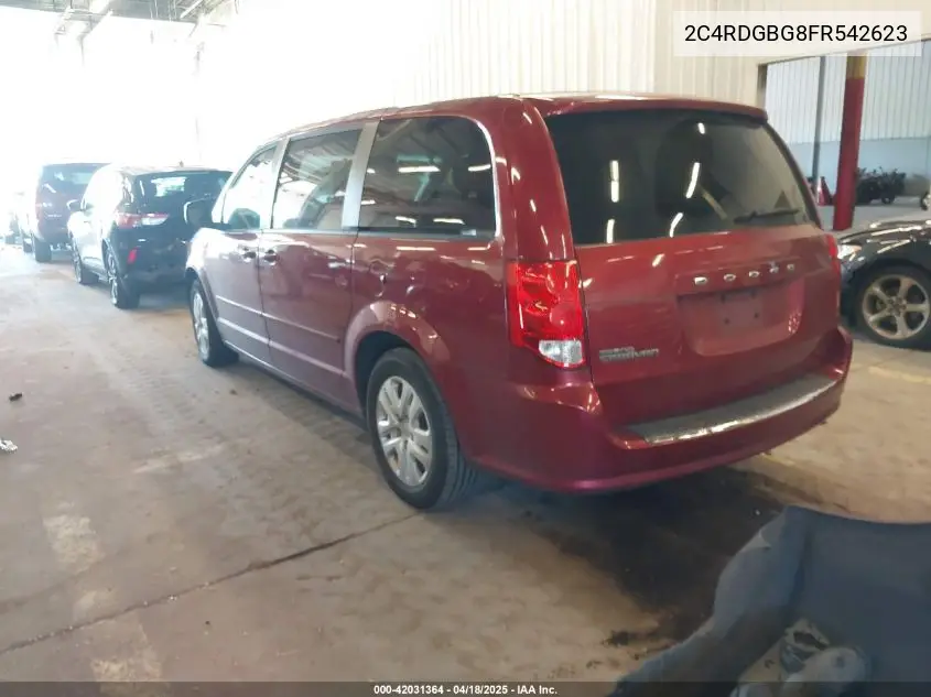 2015 Dodge Grand Caravan Se VIN: 2C4RDGBG8FR542623 Lot: 42031364