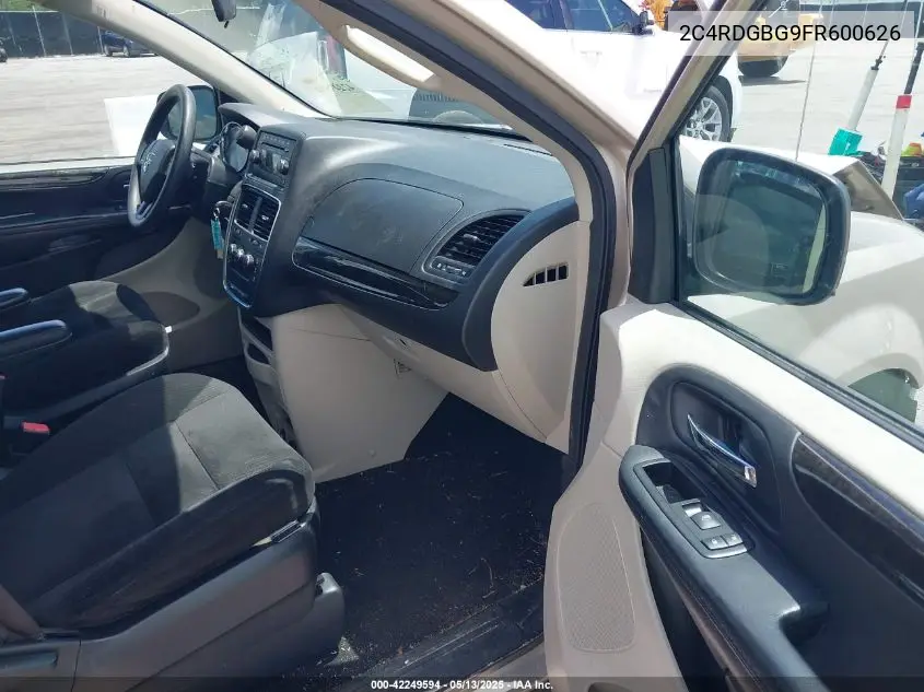 2015 Dodge Grand Caravan American Value Pkg VIN: 2C4RDGBG9FR600626 Lot: 42249594
